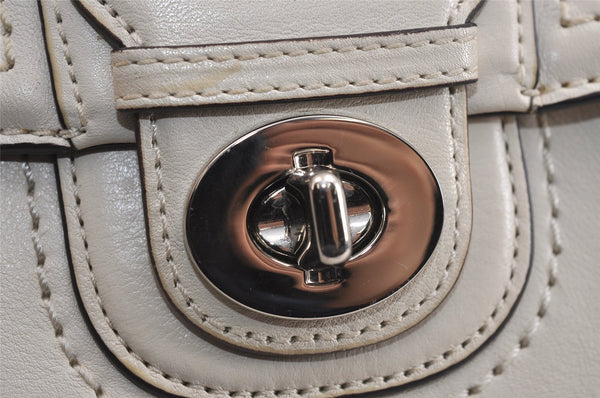 Authentic COACH Vintage 2Way Shoulder Hand Bag Purse Leather 19132 White 6167J