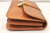 Authentic GUCCI Vintage 2Way Shoulder Clutch Bag Purse Leather Brown 6167K