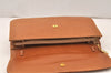Authentic GUCCI Vintage 2Way Shoulder Clutch Bag Purse Leather Brown 6167K