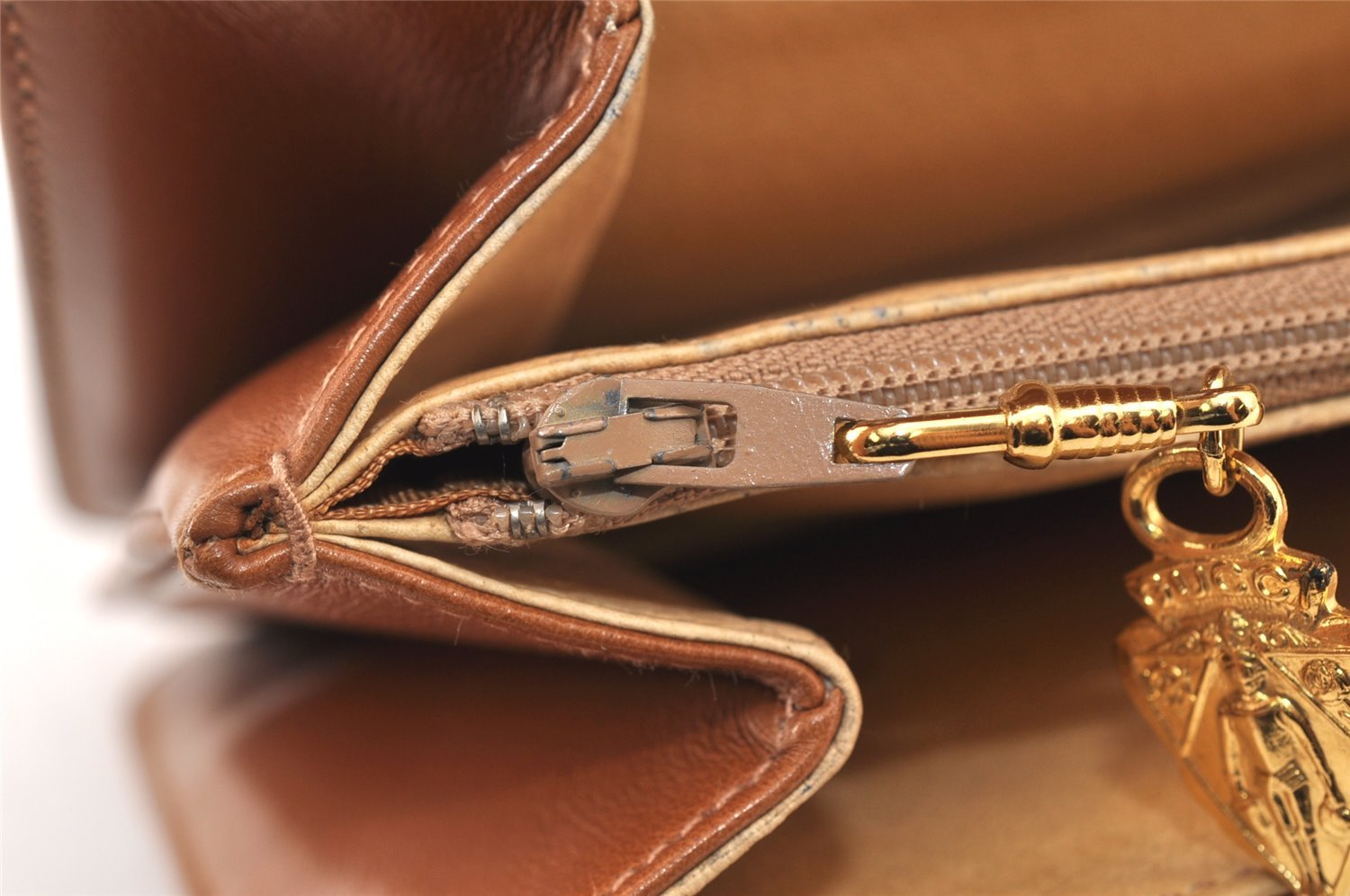 Authentic GUCCI Vintage 2Way Shoulder Clutch Bag Purse Leather Brown 6167K