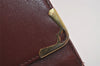 Authentic Cartier Must de Cartier Clutch Hand Bag Leather Bordeaux Red 6168J