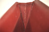 Authentic Cartier Must de Cartier Clutch Hand Bag Leather Bordeaux Red 6168J