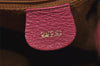 Authentic GUCCI Bamboo 2Way Hand Drawstring Bag Suede Leather Pink 6171J
