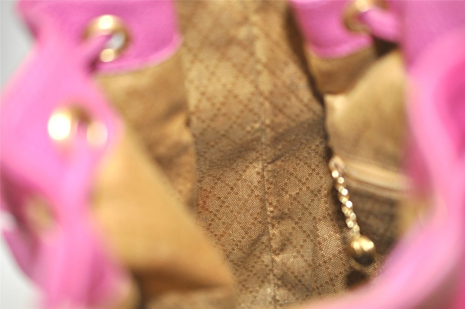 Authentic GUCCI Bamboo 2Way Hand Drawstring Bag Suede Leather Pink 6171J