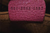 Authentic GUCCI Bamboo 2Way Hand Drawstring Bag Suede Leather Pink 6171J
