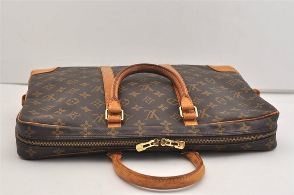 Authentic Louis Vuitton Monogram Porte Documents Voyage M53361 Briefcase 6172J