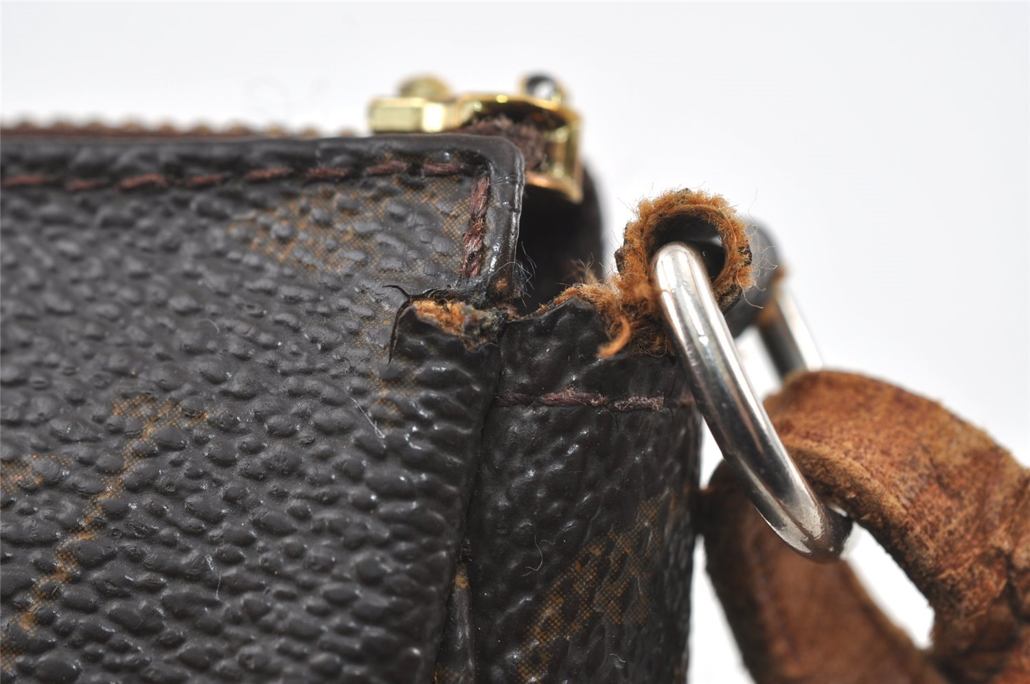 Authentic Louis Vuitton Monogram Pochette Accessoires Pouch M51980 Junk 6176I