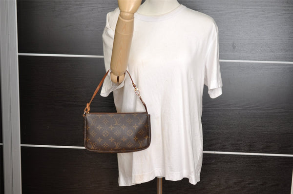 Authentic Louis Vuitton Monogram Pochette Accessoires Pouch M51980 Junk 6176I