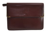 Authentic Cartier Must de Cartier Clutch Hand Bag Leather Bordeaux Red 6176J