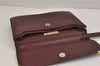 Authentic Cartier Must de Cartier Clutch Hand Bag Leather Bordeaux Red 6176J