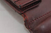 Authentic Cartier Must de Cartier Clutch Hand Bag Leather Bordeaux Red 6176J