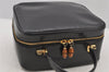 Authentic GUCCI Bamboo 2Way Shoulder Vanity Bag Enamel Black Junk 6179J