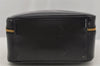 Authentic GUCCI Bamboo 2Way Shoulder Vanity Bag Enamel Black Junk 6179J