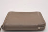 Authentic HERMES Azap Silk In Compact Wallet Coin Purse Leather Gray Brown 6180J