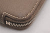 Authentic HERMES Azap Silk In Compact Wallet Coin Purse Leather Gray Brown 6180J