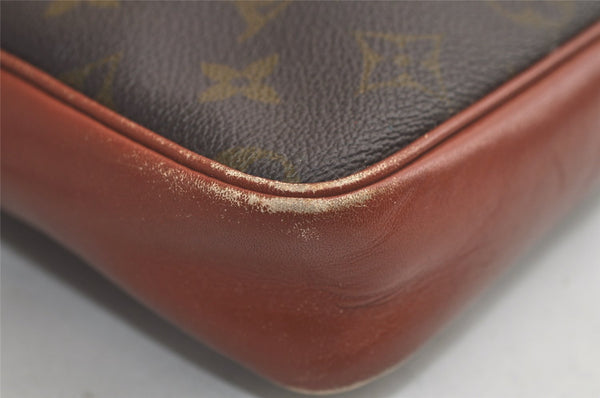 Authentic Louis Vuitton Monogram Pochette Sport Clutch Hand Bag Old Model 6180K