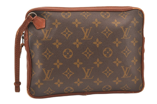 Authentic Louis Vuitton Monogram Pochette Sport Clutch Hand Bag Old Model 6181K