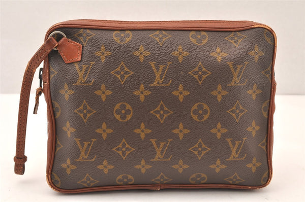 Authentic Louis Vuitton Monogram Pochette Sport Clutch Hand Bag Old Model 6181K