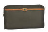 Authentic Christian Dior Vintage Clutch Hand Bag Purse Leather Khaki CD 6182J