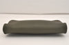 Authentic Christian Dior Vintage Clutch Hand Bag Purse Leather Khaki CD 6182J