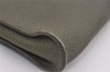 Authentic Christian Dior Vintage Clutch Hand Bag Purse Leather Khaki CD 6182J