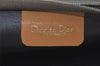 Authentic Christian Dior Vintage Clutch Hand Bag Purse Leather Khaki CD 6182J