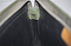 Authentic Christian Dior Vintage Clutch Hand Bag Purse Leather Khaki CD 6182J