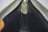 Authentic Christian Dior Vintage Clutch Hand Bag Purse Leather Khaki CD 6182J