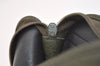 Authentic Christian Dior Vintage Clutch Hand Bag Purse Leather Khaki CD 6182J