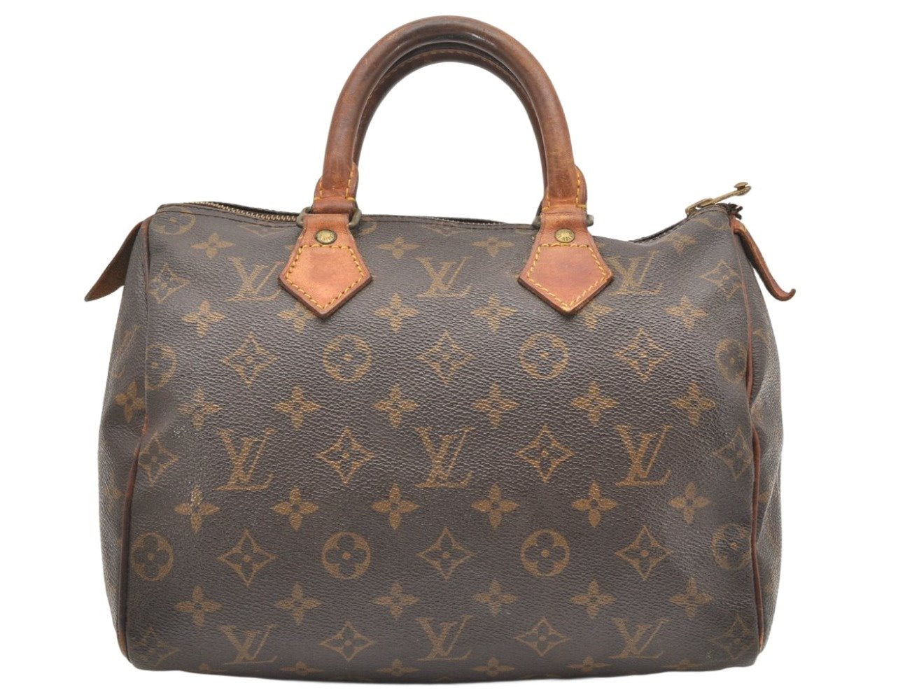 Authentic Louis Vuitton Monogram Speedy 25 Boston Hand Bag M41528 LV 6183K