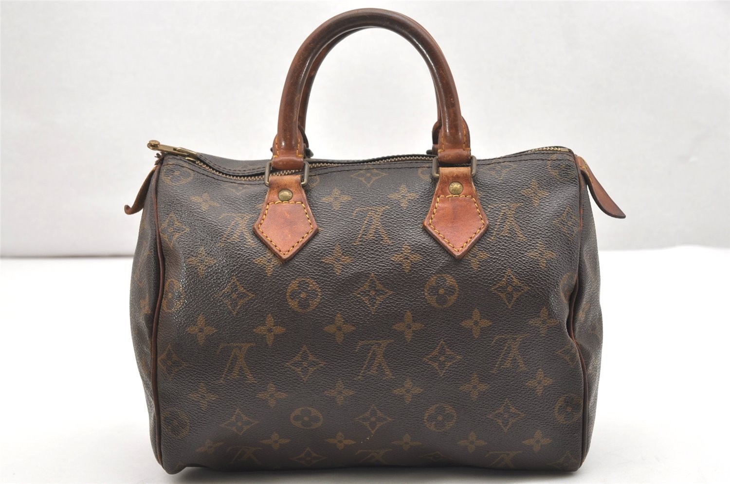 Authentic Louis Vuitton Monogram Speedy 25 Boston Hand Bag M41528 LV 6183K