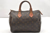 Authentic Louis Vuitton Monogram Speedy 25 Boston Hand Bag M41528 LV 6183K