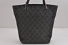 Authentic GUCCI Vintage Shoulder Tote Bag GG Canvas Leather 31244 Black 6184J