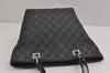 Authentic GUCCI Vintage Shoulder Tote Bag GG Canvas Leather 31244 Black 6184J