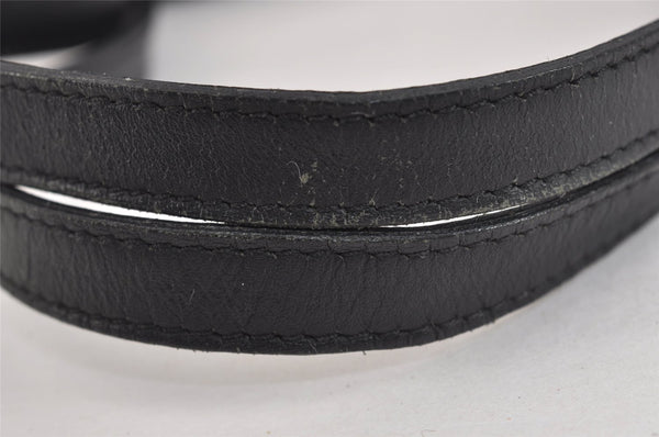 Authentic GUCCI Vintage Shoulder Tote Bag GG Canvas Leather 31244 Black 6184J