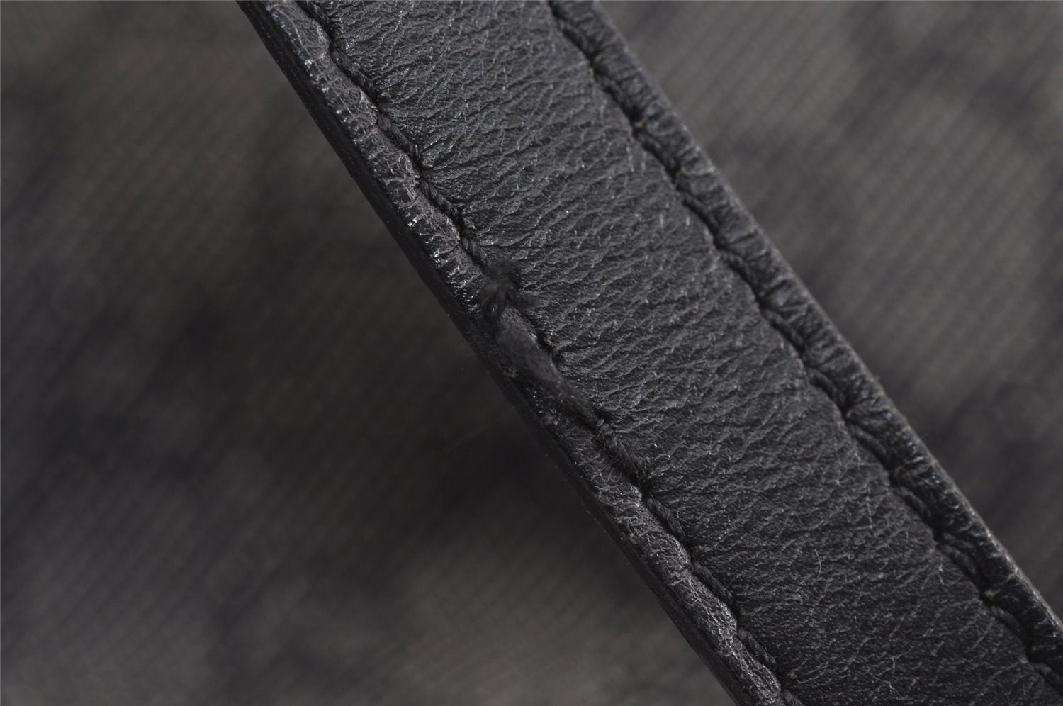 Authentic GUCCI Vintage Shoulder Tote Bag GG Canvas Leather 31244 Black 6184J