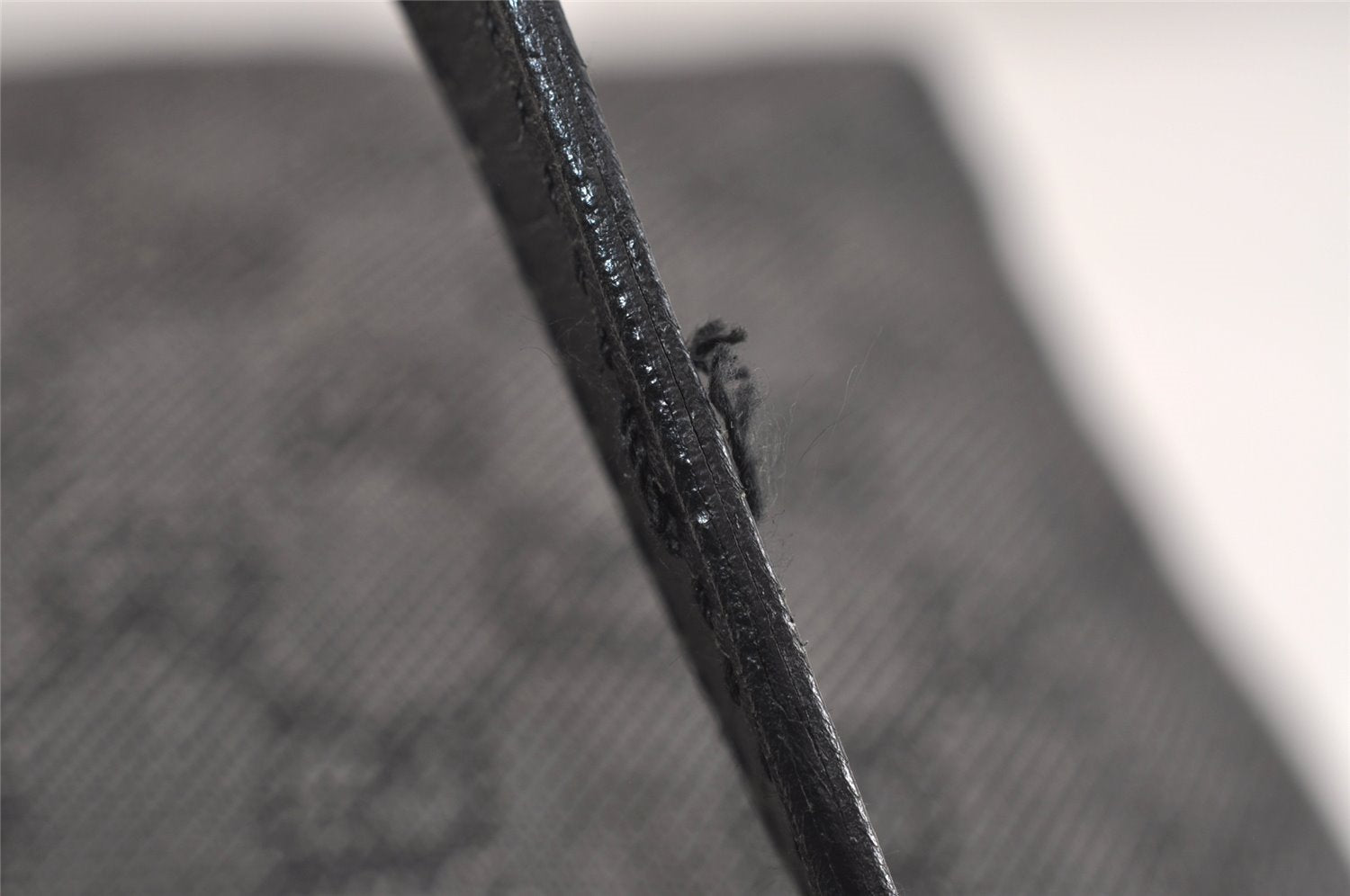 Authentic GUCCI Vintage Shoulder Tote Bag GG Canvas Leather 31244 Black 6184J