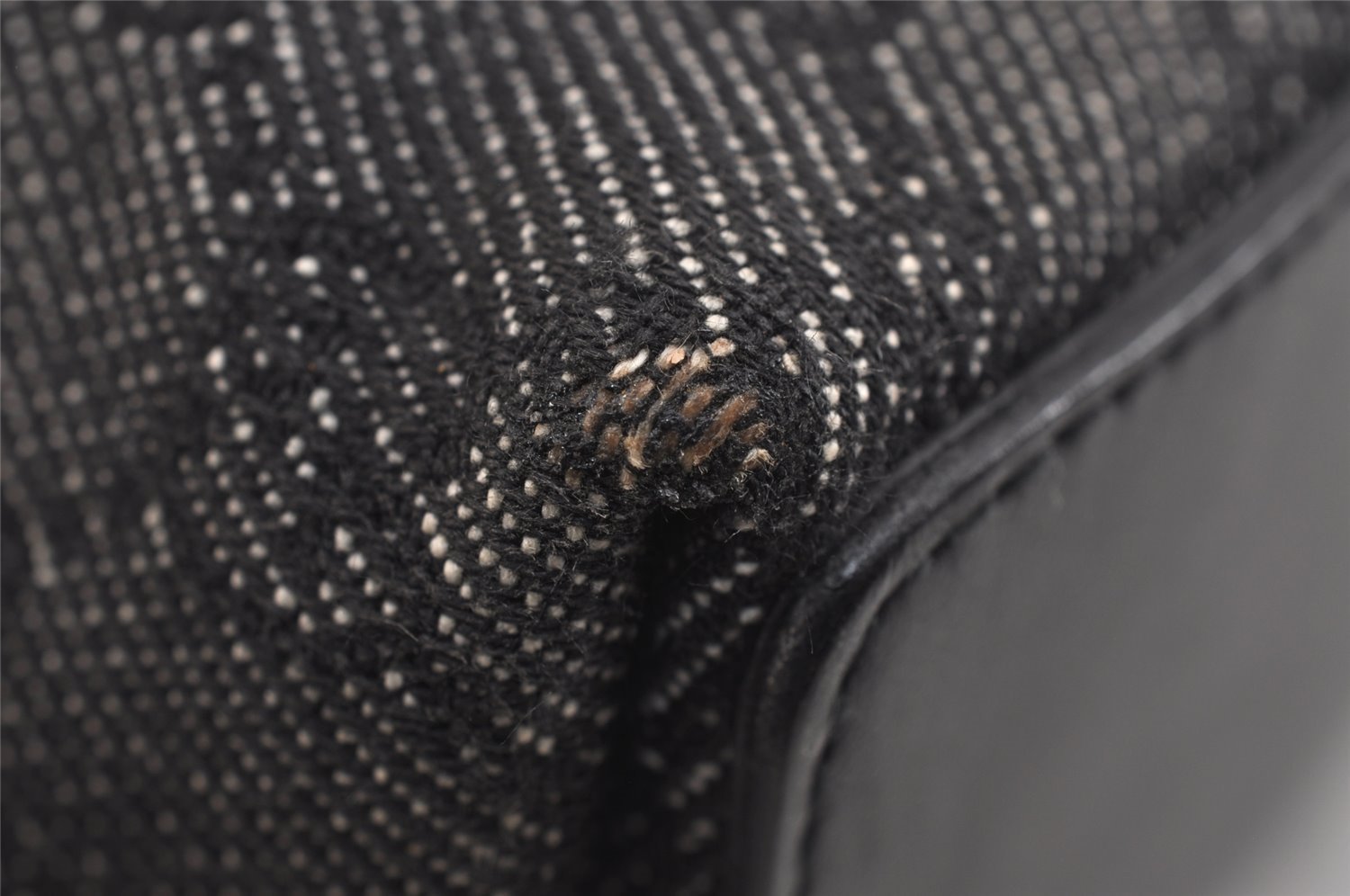 Authentic GUCCI Vintage Shoulder Tote Bag GG Canvas Leather 31244 Black 6184J