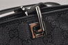 Authentic GUCCI Vintage Shoulder Tote Bag GG Canvas Leather 31244 Black 6184J