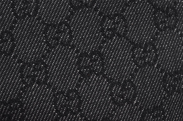 Authentic GUCCI Vintage Shoulder Tote Bag GG Canvas Leather 31244 Black 6184J