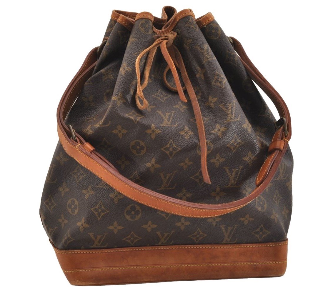 Authentic Louis Vuitton Monogram Noe Shoulder Drawstring Bag M42224 LV 6187J
