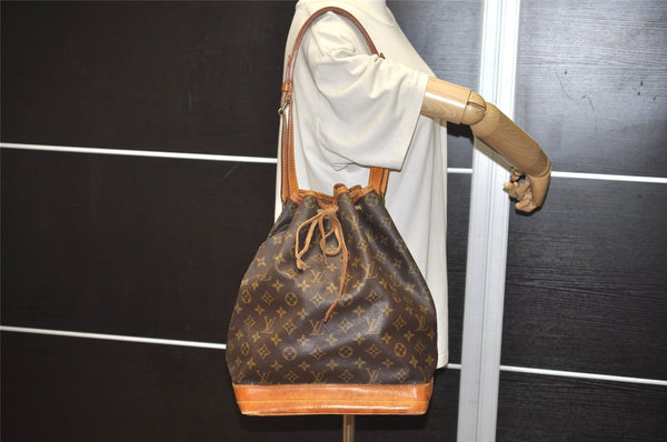 Authentic Louis Vuitton Monogram Noe Shoulder Drawstring Bag M42224 LV 6187J