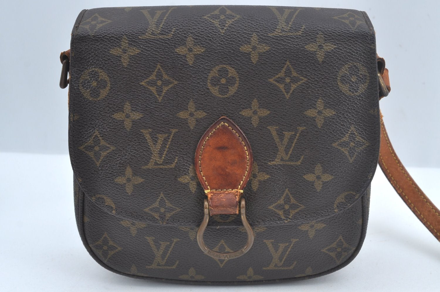 Auth Louis Vuitton Monogram Saint Cloud MM M51243 Shoulder Cross Bag Junk 6188H