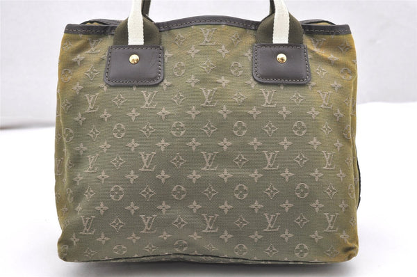 Auth Louis Vuitton Monogram Mini Sac Marie Kate Hand Bag Green M92507 LV 6188K