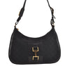 Authentic GUCCI Shoulder Cross Body Bag GG Canvas Leather 0014128 Black 6189J