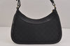 Authentic GUCCI Shoulder Cross Body Bag GG Canvas Leather 0014128 Black 6189J
