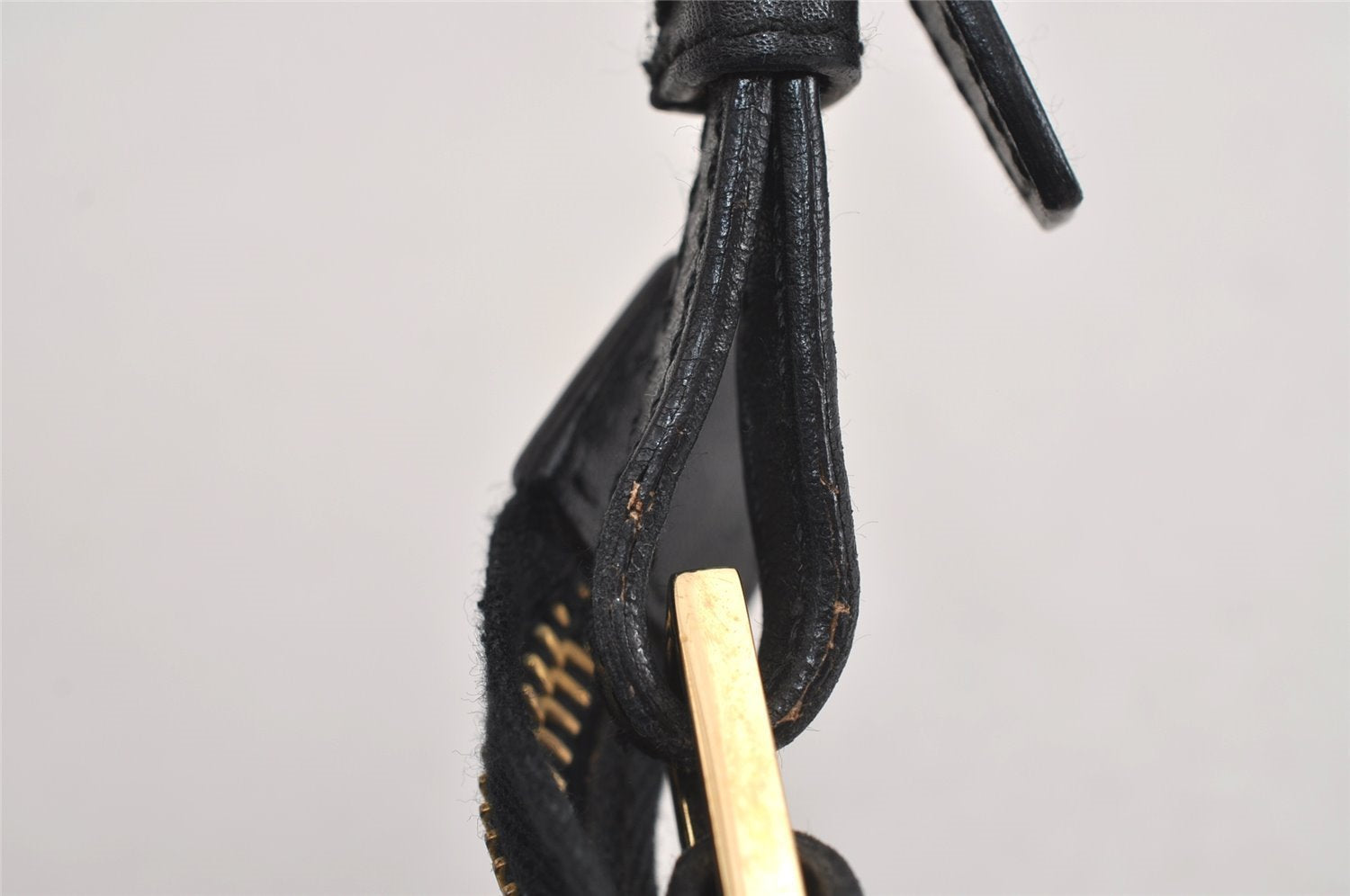 Authentic GUCCI Shoulder Cross Body Bag GG Canvas Leather 0014128 Black 6189J