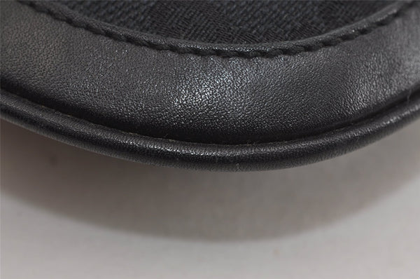 Authentic GUCCI Shoulder Cross Body Bag GG Canvas Leather 0014128 Black 6189J