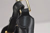 Authentic GUCCI Shoulder Cross Body Bag GG Canvas Leather 0014128 Black 6189J