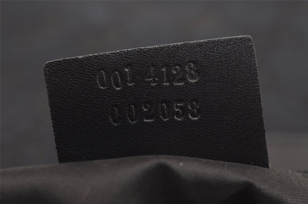 Authentic GUCCI Shoulder Cross Body Bag GG Canvas Leather 0014128 Black 6189J